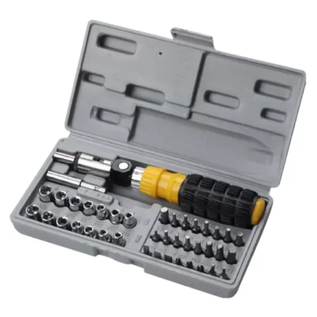 41 Pcs Tool Kit Combination Tool Set With Bits Sockets