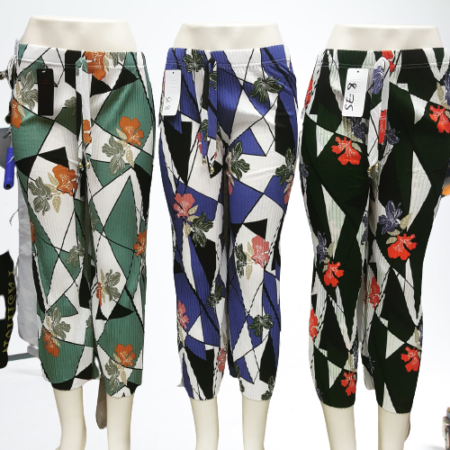 ELASTIC HIGH WAIST POCKET HYRUM PANTS FREE SIZE (1 PCS)