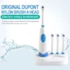 Electric Toothbrush With 4 Replace Brush Heads – Assorted Color