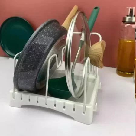 Multifunctional 3 partitions Pot Pan Lid Rack