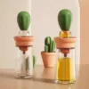 Glass Oil Bottle with Silicone Brush Grill Oil Brushes