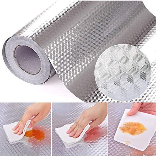 Kitchen Waterproof Oil Proof Aluminum Foil Stickers